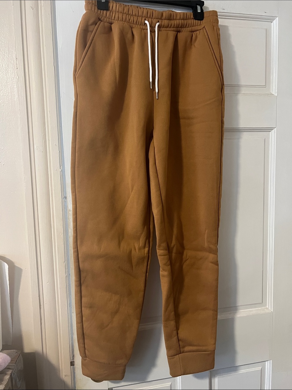 Shein Women’s Casual Drawstring Jogger Pants in Brown